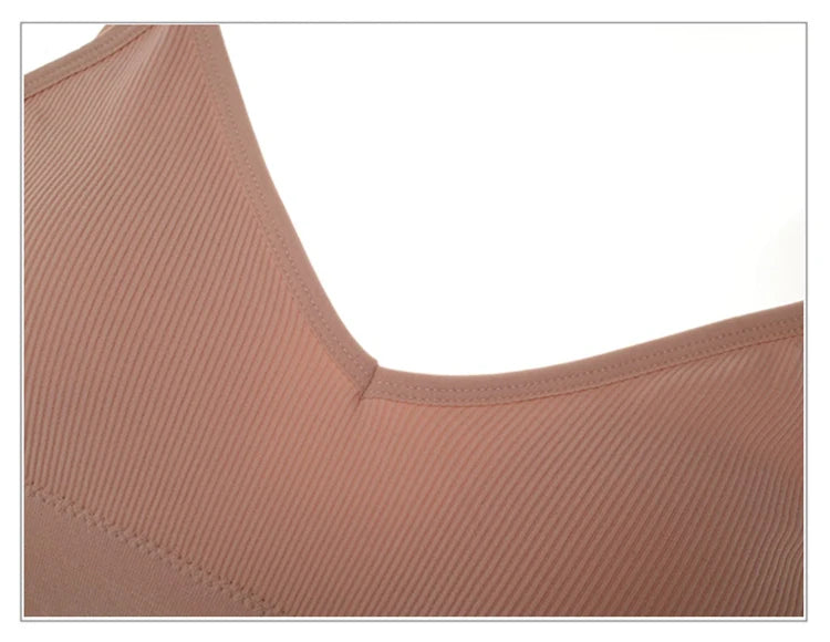 Conjunto de sutiã sem costura feminino sexy tanga