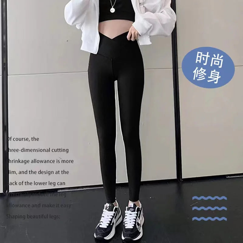 Leggings femininas sem costura de cintura alta