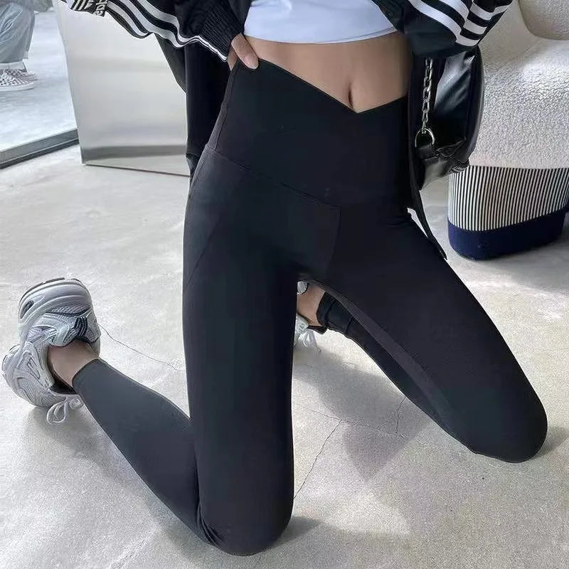 Leggings femininas sem costura de cintura alta