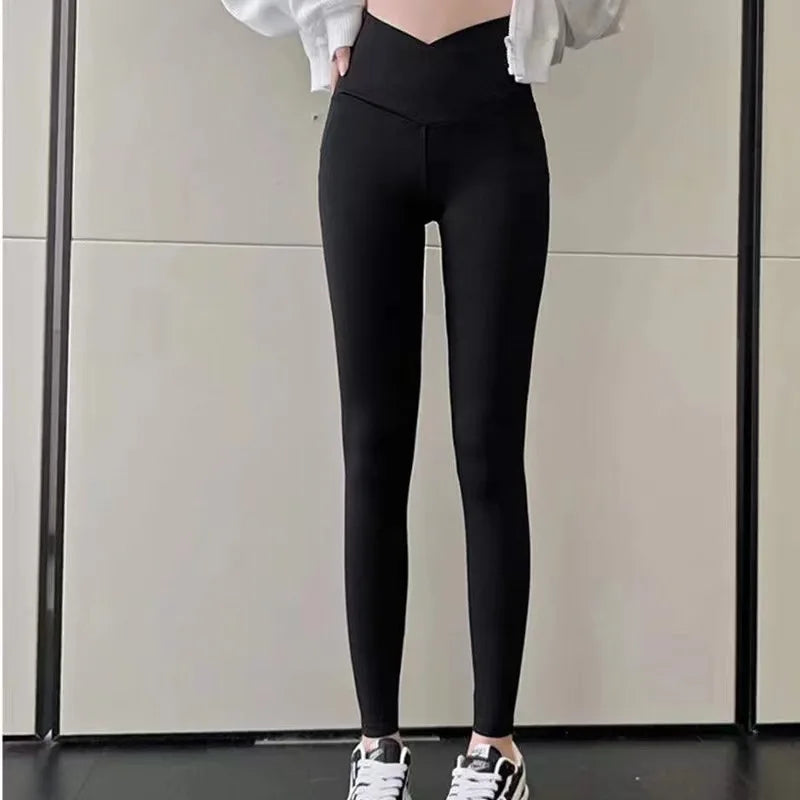 Leggings femininas sem costura de cintura alta